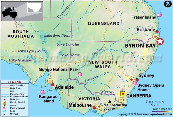 Byron Bay Location Map