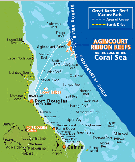Port Douglas Dive Sites Map