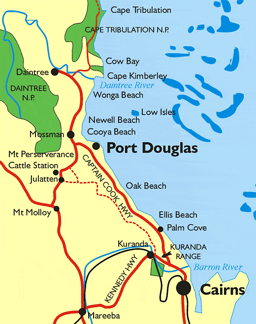 Port Douglas, Australia Location Map