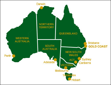 Gold Coast Location Map 