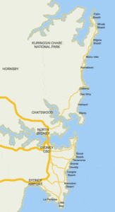 Sydney Dive Sites Map