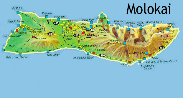 Molokai Map