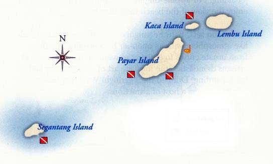 Pulau Payar Dive Sites Map