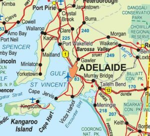 Adelaide City Location Map