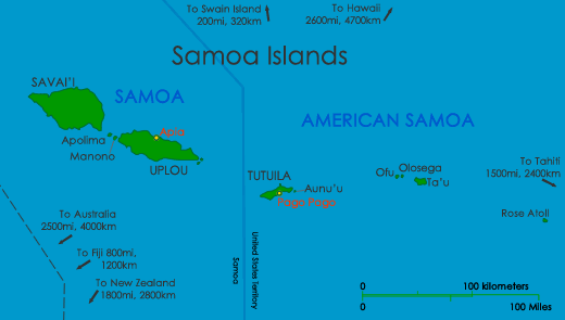 Samoa Map