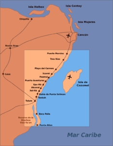 Playa Del Carmen Location Map