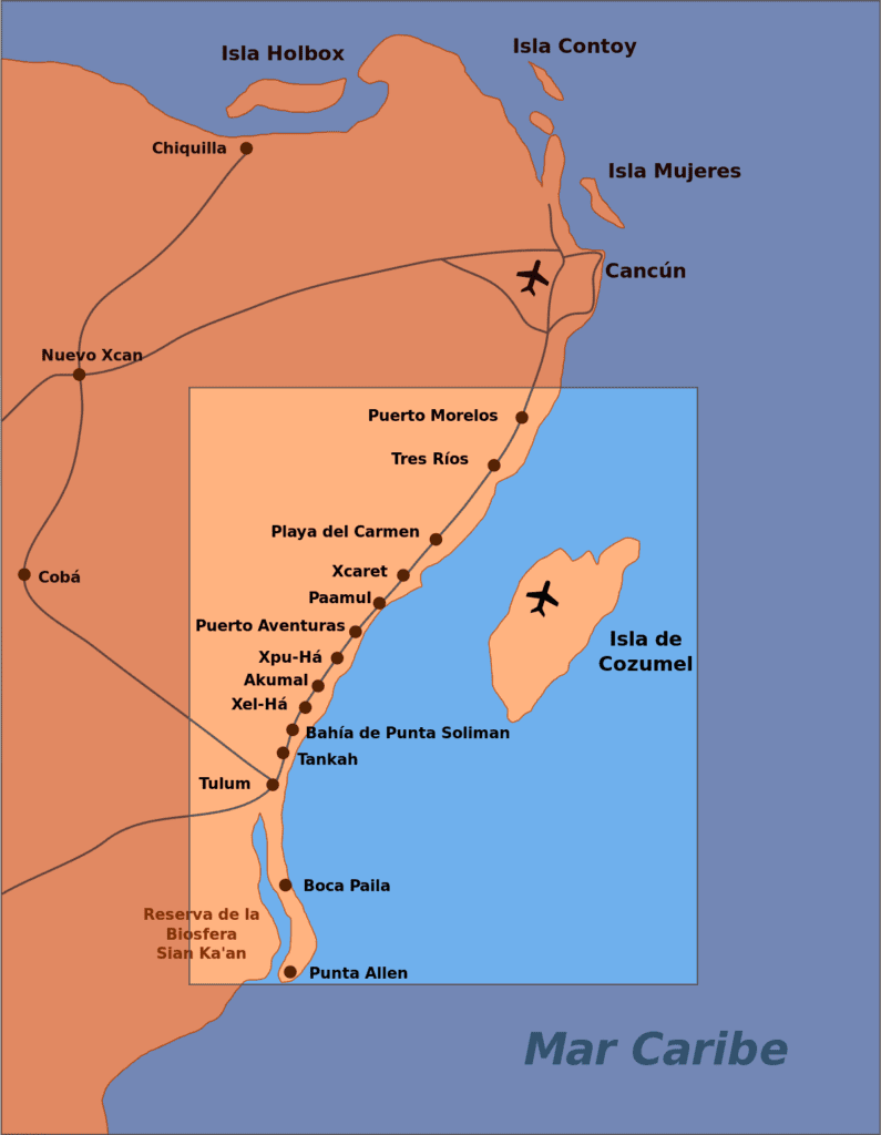 Playa Del Carmen Location Map