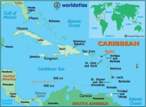 Saba Location Map