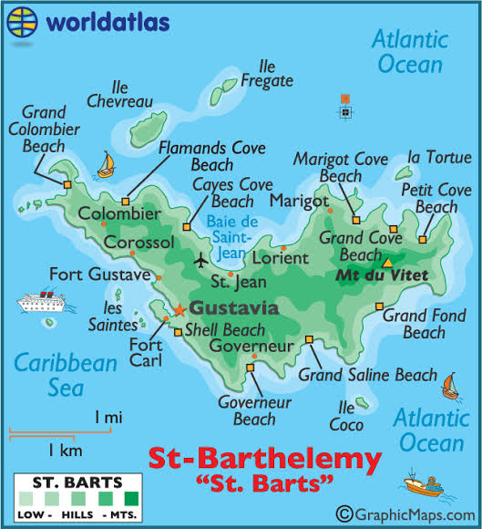 St. Barts Map