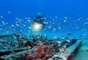 Scuba Diving St. Barts - Wreck Scene