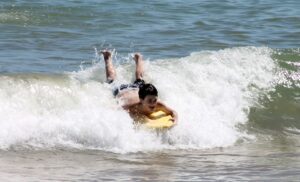 Boy Bodyboarding